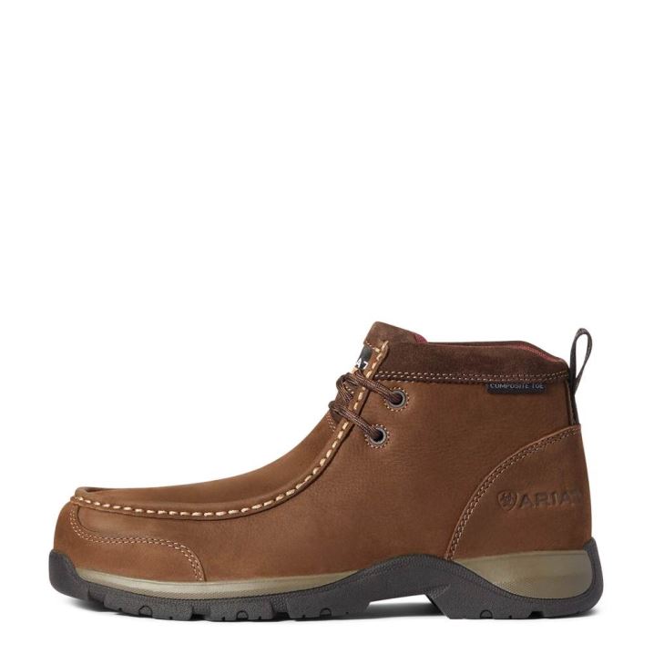 Ariat Edge LTE Moc Composite Toe Work Boot Temno Rjave | AarUcJ2P