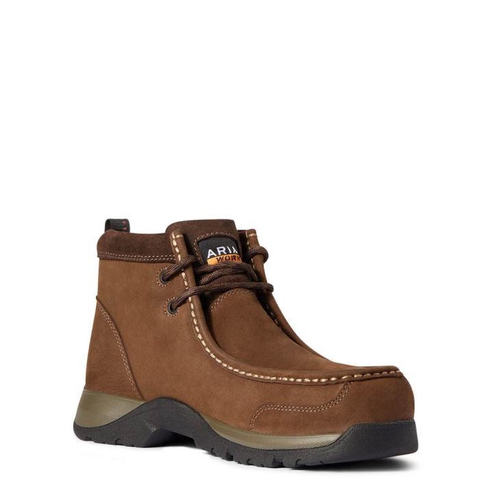 Ariat Edge LTE Moc Composite Toe Work Boot Temno Rjave | AarUcJ2P