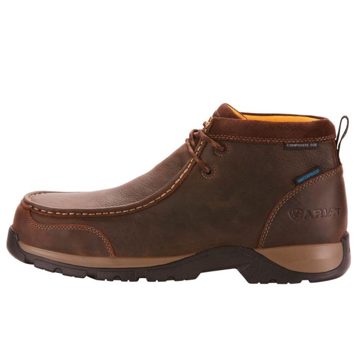 Ariat Edge LTE Moc Waterproof Composite Toe Work Boot Temno Rjave | ofkwUIy8