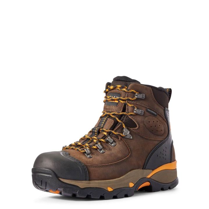 Ariat Endeavor 6" Waterproof Work Boot Čokolade Rjave | gppWNSHt