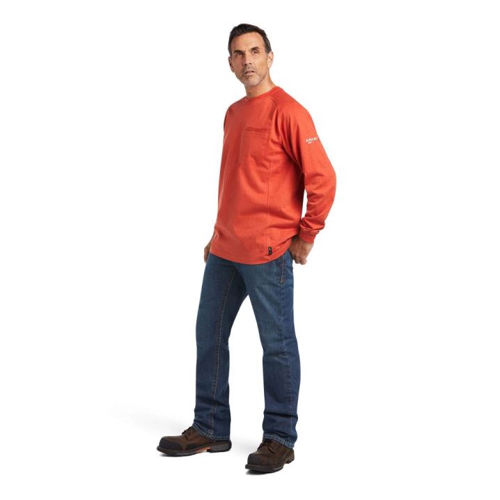 Ariat FR Air Crew T-Shirt Volcanic Heather | gpcAkFOF