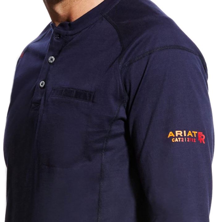 Ariat FR Air Henley Temno Modre | 8zjezxtY