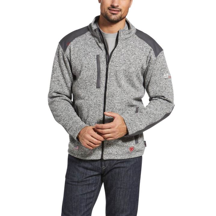 Ariat FR Caldwell Full Zip Sweater Jacket Sive | KB4TzCIl