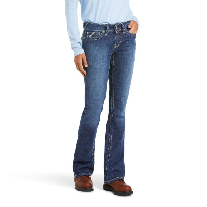 Ariat FR DuraStretch Basic Boot Cut Jean Modre | KMQP7XXb