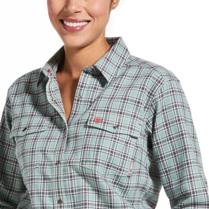 Ariat FR Eberly Snap Work Shirt Modre | skq0kWfM