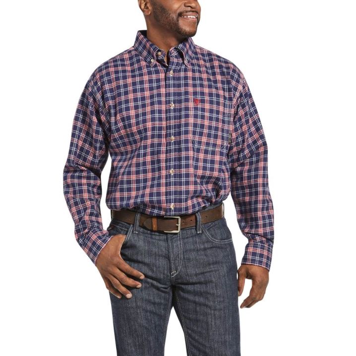 Ariat FR Ferguson Work Shirt Modre | KbpyUVwY