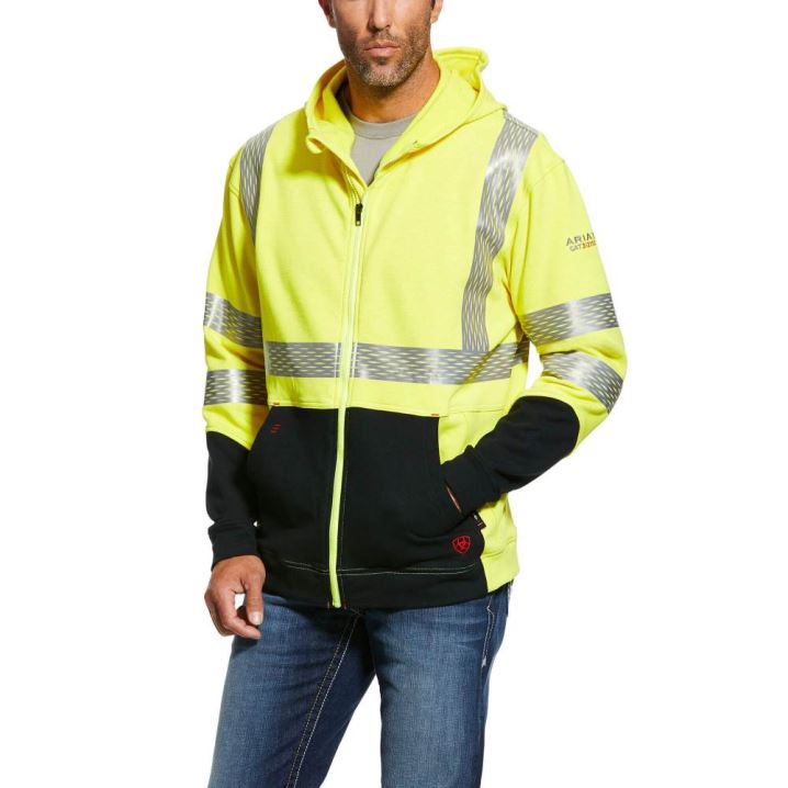 Ariat FR Hi-Vis Hoodie Rumene | ySENSIir