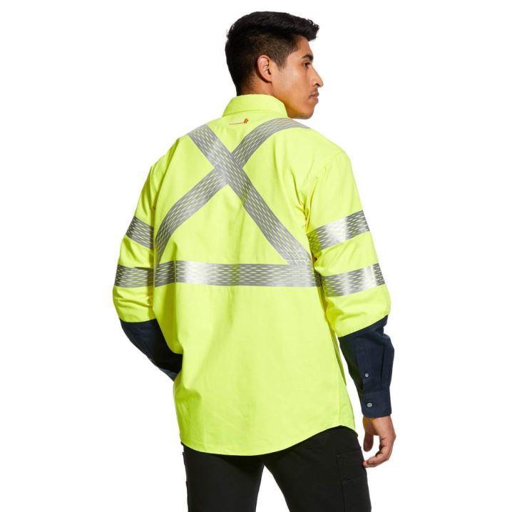 Ariat FR Hi-Vis Work Shirt Rumene | NifYXROe