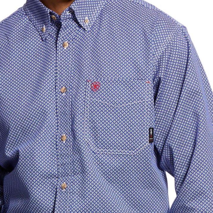 Ariat FR Liberty Work Shirt Cobalt | Fis09AR2