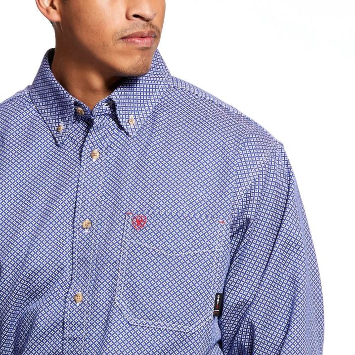 Ariat FR Liberty Work Shirt Cobalt | Fis09AR2