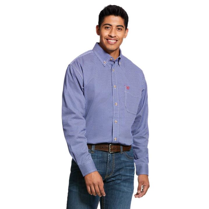 Ariat FR Liberty Work Shirt Cobalt | Fis09AR2