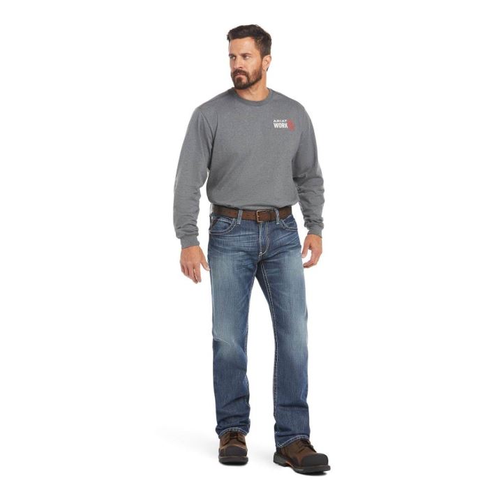 Ariat FR M4 Relaxed Ridgeline Boot Cut Jean Glacier | hCG1rGDM