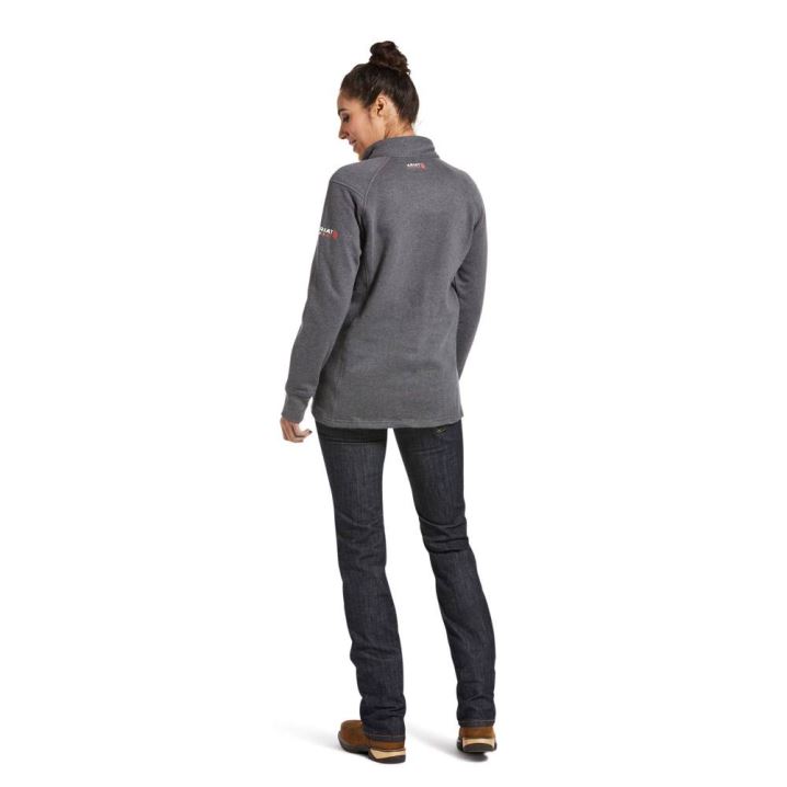 Ariat FR Rev 1/4 Zip Top Sive | dWHvfSKQ