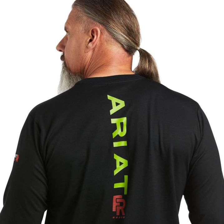 Ariat FR Stretch Logo T-Shirt Svetlo Zelene Črne | WxBNPety