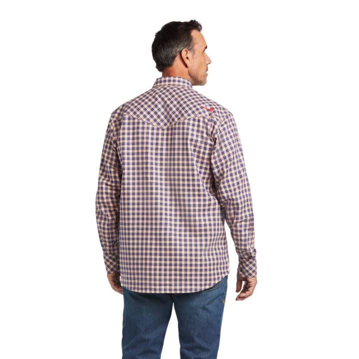 Ariat FR Travis Retro Fit Snap Work Shirt Koralne | fnkFa70g