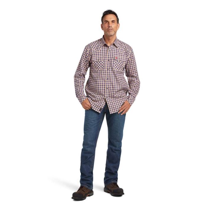 Ariat FR Travis Retro Fit Snap Work Shirt Koralne | fnkFa70g