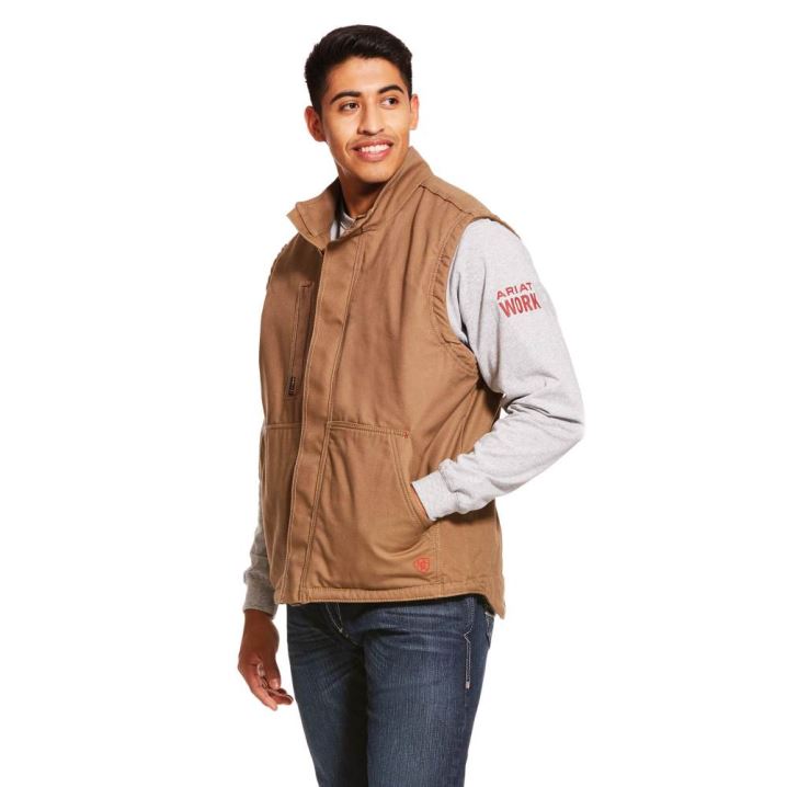 Ariat FR Workhorse Insulated Vest Kaki | S7WohVZc