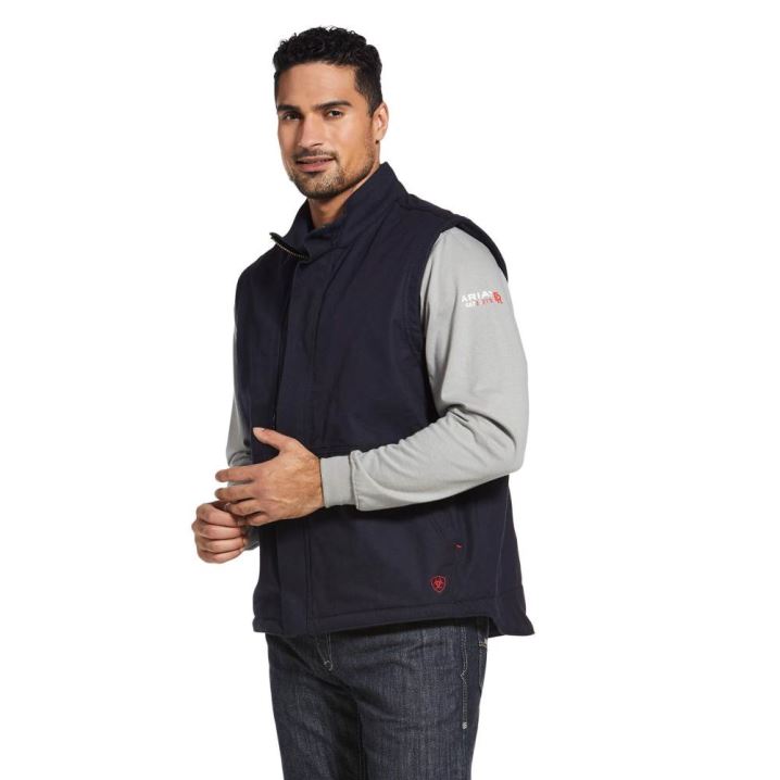 Ariat FR Workhorse Insulated Vest Temno Modre | RzU9qvZL