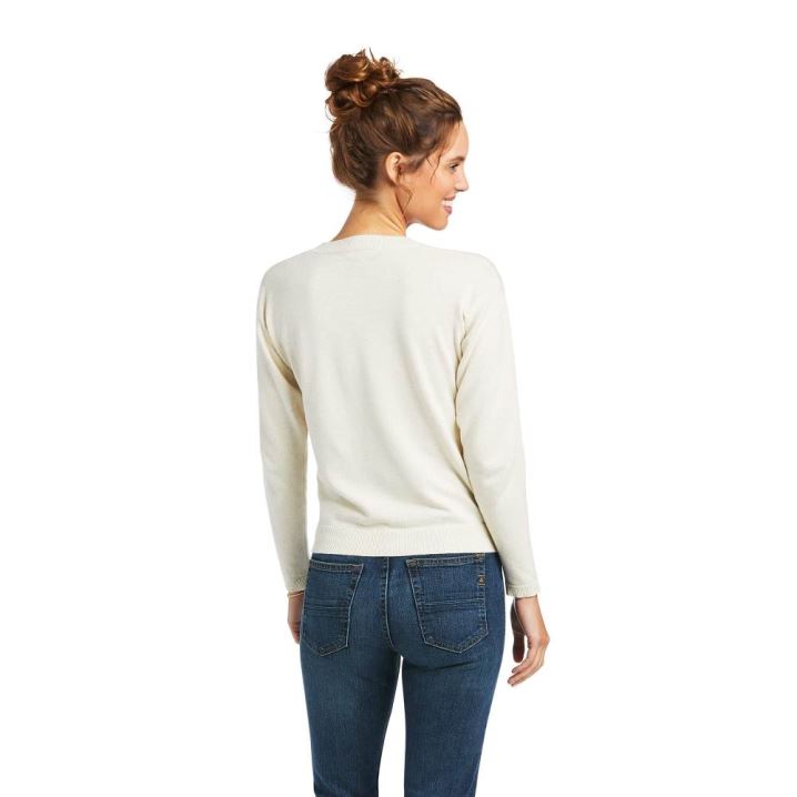 Ariat Floret Sweatshirt Kremna | eNfZ2cD7