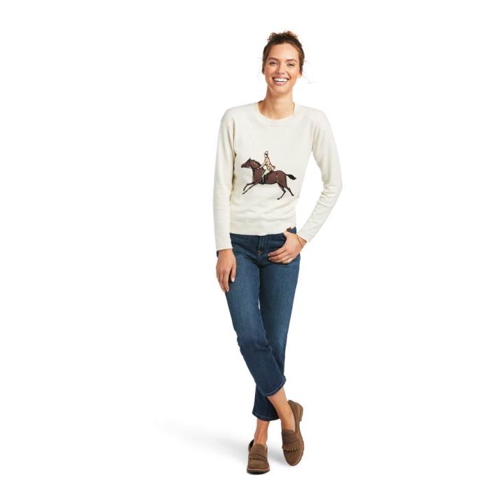 Ariat Floret Sweatshirt Kremna | eNfZ2cD7