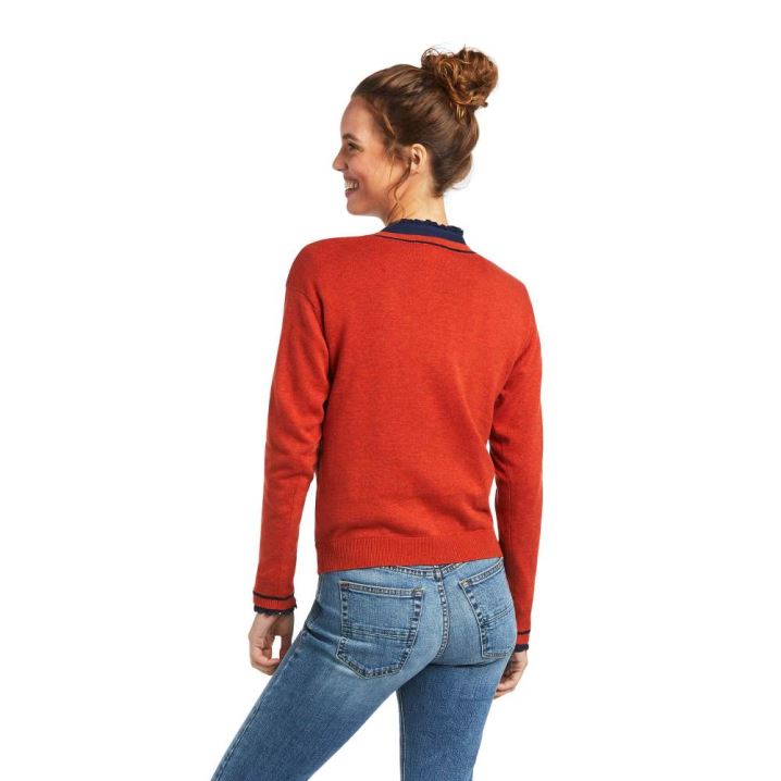 Ariat Floret Sweatshirt Oranžne | kGBSc4w4