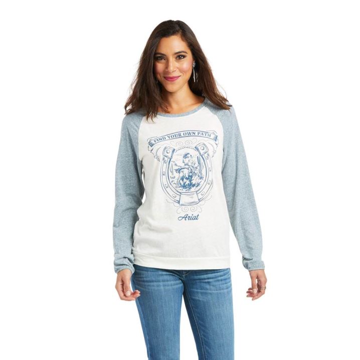 Ariat Follow Your Path Tee Sea Salt | 4j5XYgng