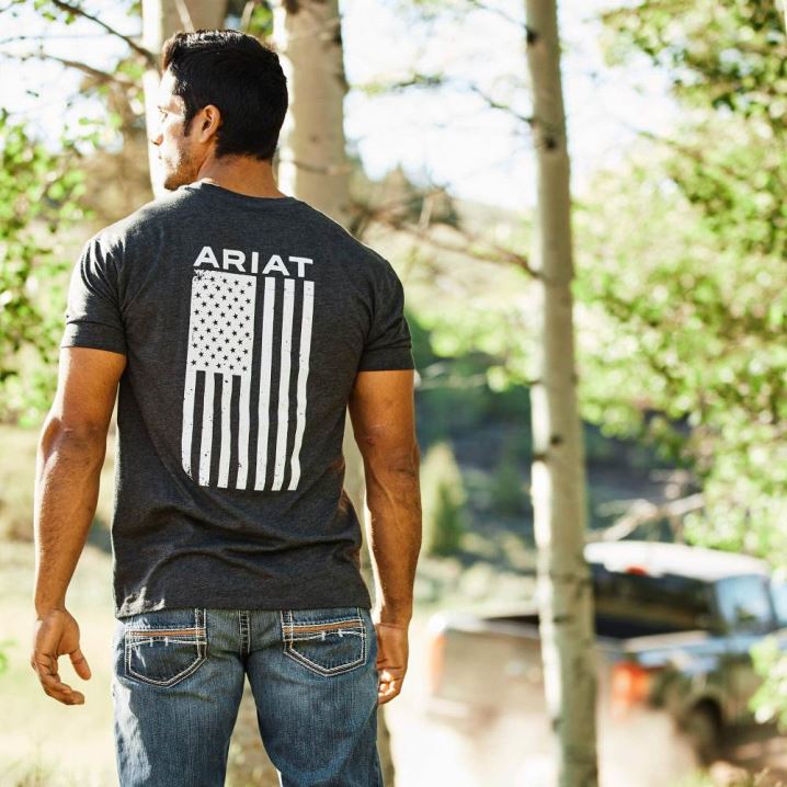 Ariat Freedom T-Shirt Sive | R9kZdX9h