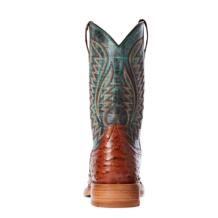 Ariat Gallup Western Boot Brandy Full Quill Ostrich | zGczyxWQ