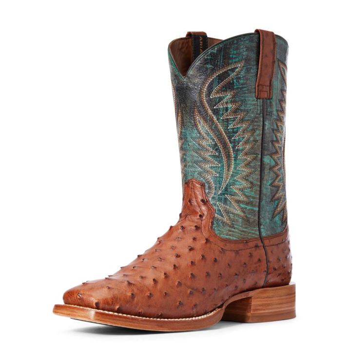 Ariat Gallup Western Boot Brandy Full Quill Ostrich | zGczyxWQ