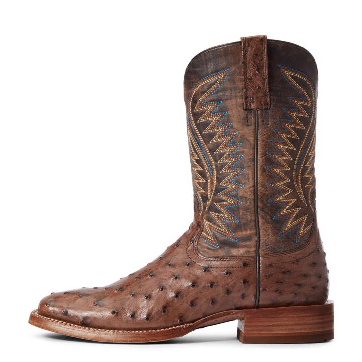 Ariat Gallup Western Boot Mocha Full Quill Ostrich | LCZTMzWq