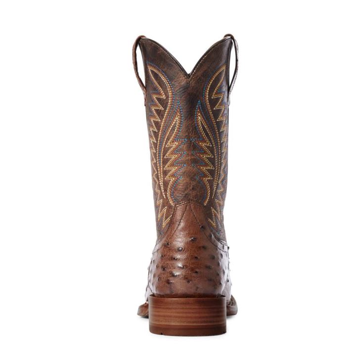 Ariat Gallup Western Boot Mocha Full Quill Ostrich | LCZTMzWq