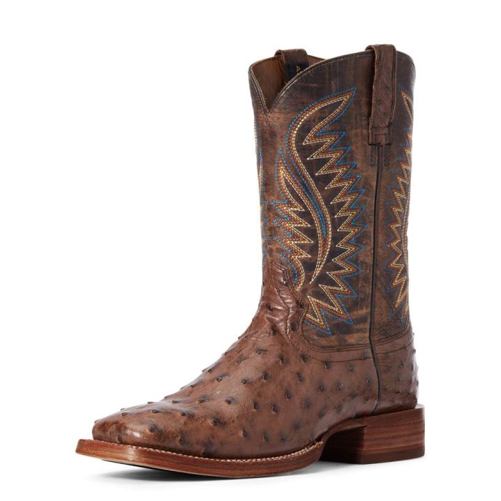 Ariat Gallup Western Boot Mocha Full Quill Ostrich | LCZTMzWq