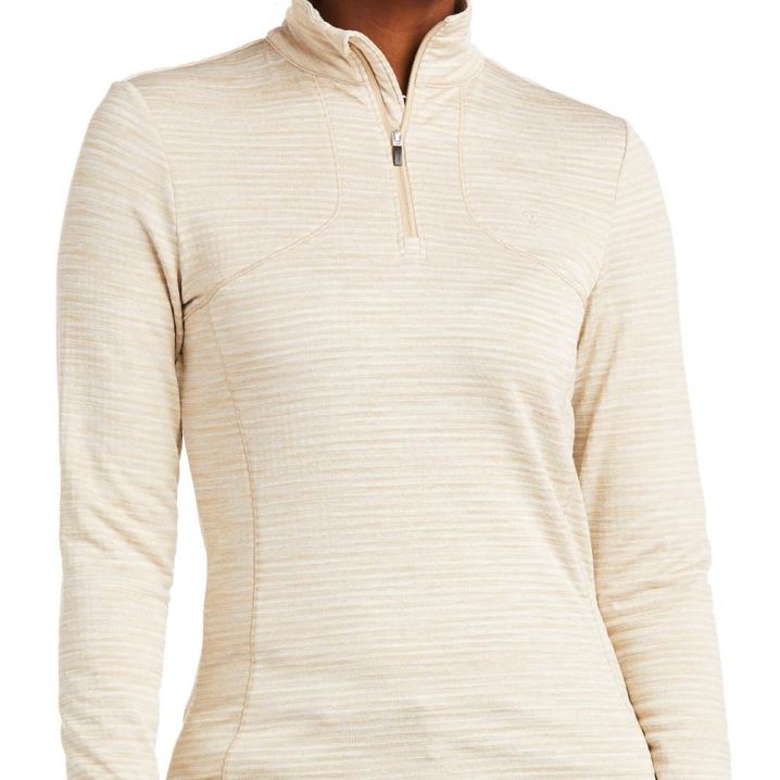 Ariat Gridwork 1/4 Zip Baselayer Raw Canvas | npBxEWqA