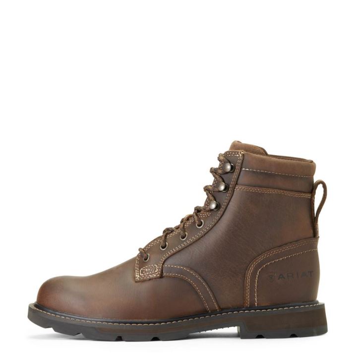 Ariat Groundbreaker 6" Work Boot Rjave | 9WF5Nc0L