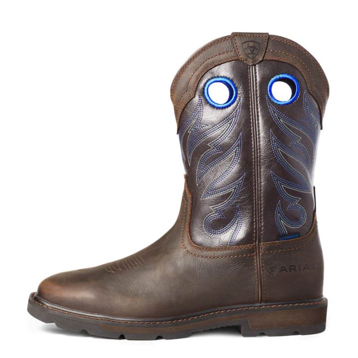 Ariat Groundwork Waterproof Work Boot Temno Rjave | g7fAwWDl