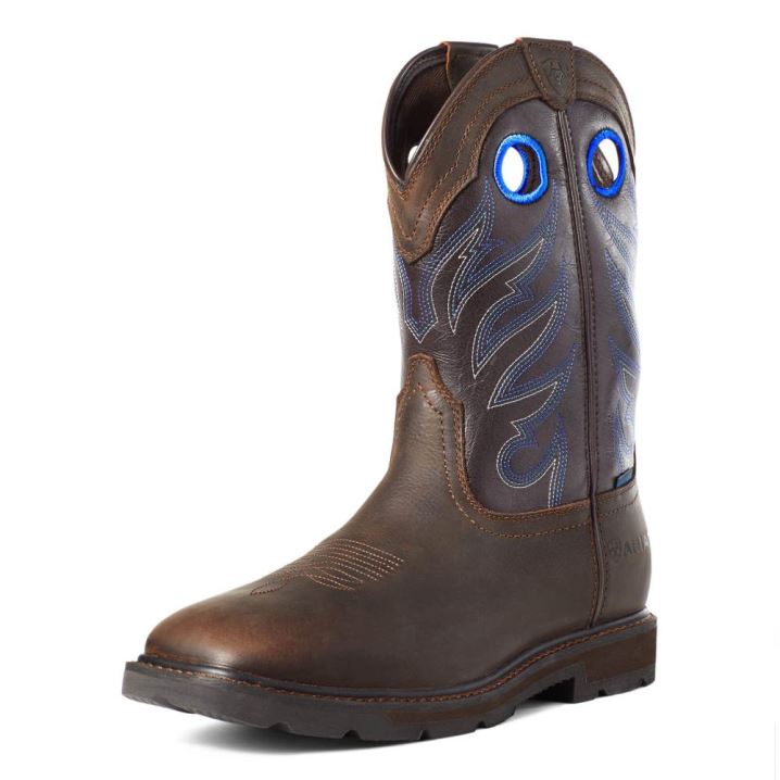 Ariat Groundwork Waterproof Work Boot Temno Rjave | g7fAwWDl