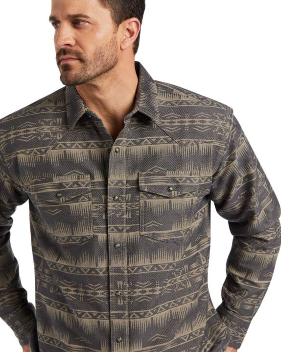 Ariat Harris Jacquard Retro Fit Shirt Boardwalk | m62tph5K