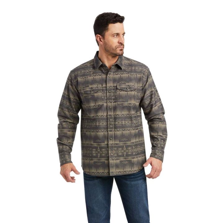 Ariat Harris Jacquard Retro Fit Shirt Boardwalk | m62tph5K