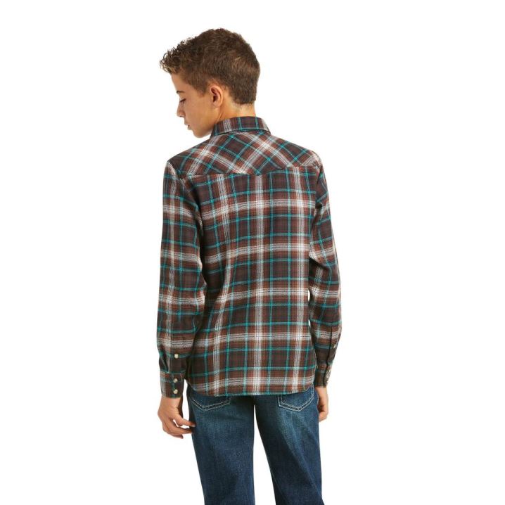 Ariat Harrisburg Retro Fit Shirt Cedarwood | JmrxKYVt