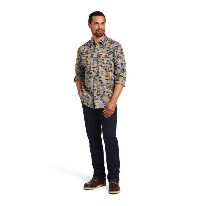 Ariat Hart Retro Fit Shirt Fields Of Rye | WDMyo0ML