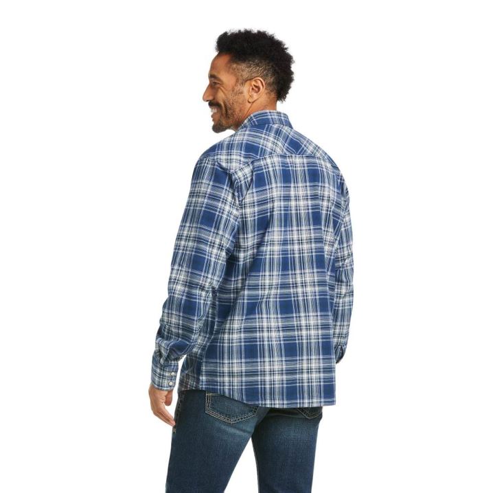 Ariat Hempstead Retro Fit Shirt Indigo | QHLHbiVa