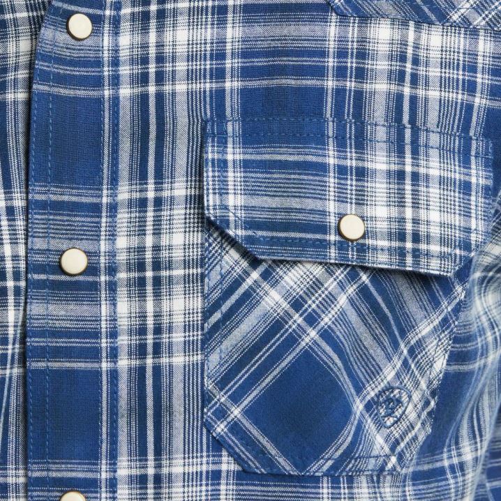 Ariat Hempstead Retro Fit Shirt Indigo | QHLHbiVa