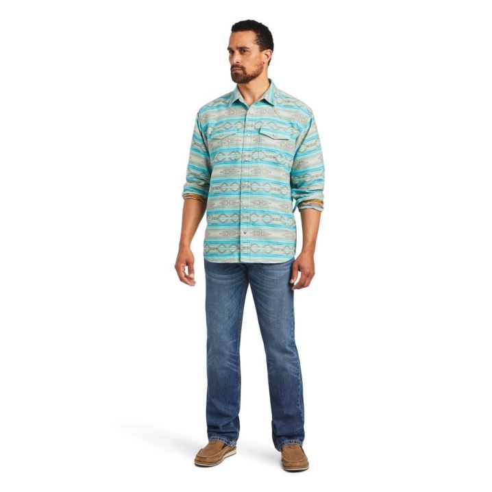 Ariat Herman Retro Fit Shirt Modre | tgmQVSdA