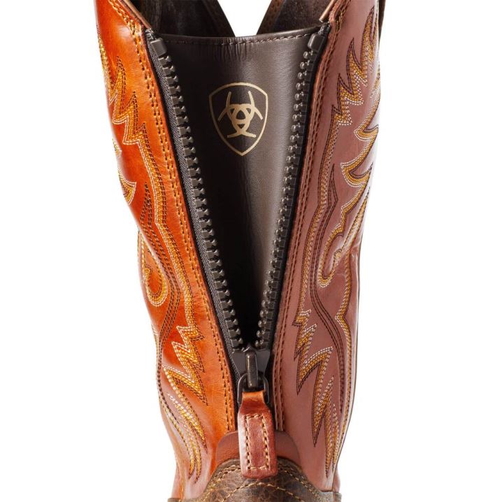 Ariat Hibrid Big Boy Back Zip Western Boot Oranžne | 6a5r0RqO