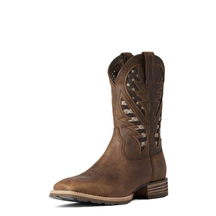 Ariat Hibrid VentTEK Western Boot Rjave | wAv83HdH