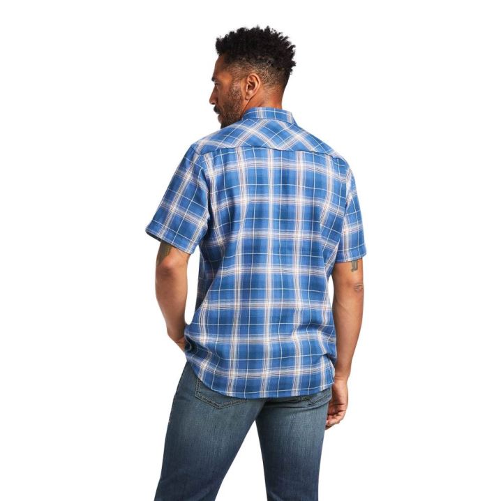 Ariat Huck Retro Fit Shirt Modre | giSPLxQI