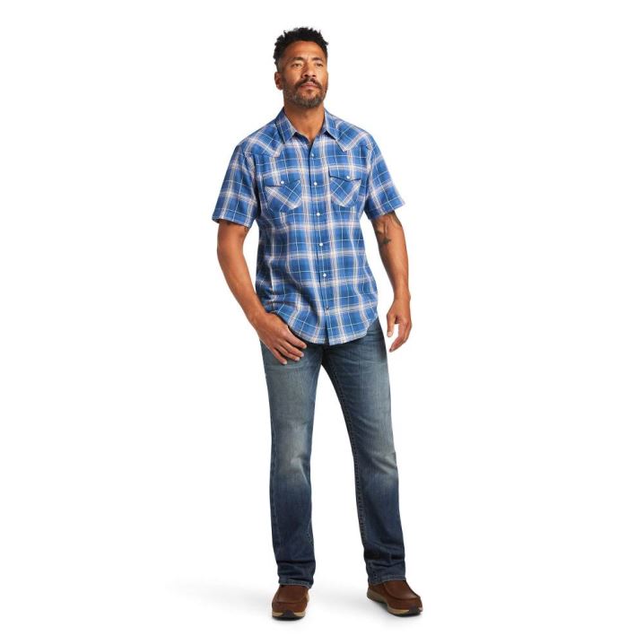 Ariat Huck Retro Fit Shirt Modre | giSPLxQI