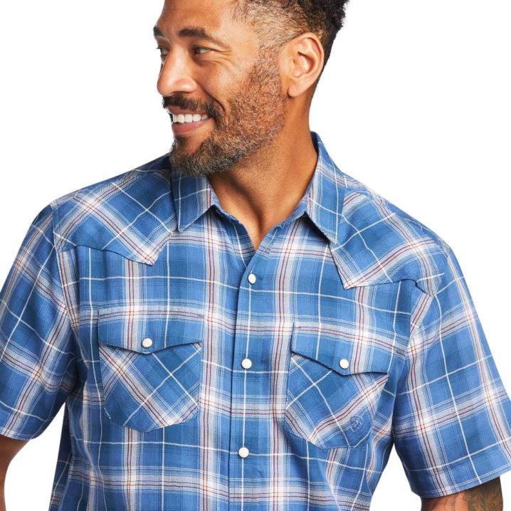 Ariat Huck Retro Fit Shirt Modre | giSPLxQI