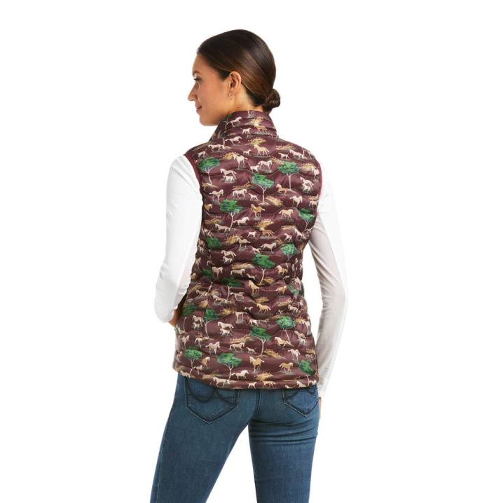 Ariat Ideal 3.0 Down Vest Pasture Print | 8Lv7dPIC