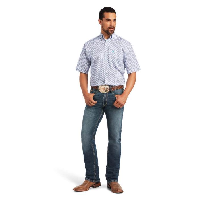 Ariat Indy Stretch Classic Fit Shirt Bele | sJbW2xhz